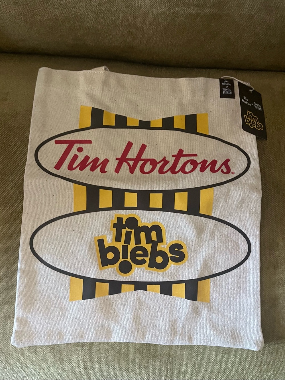Tim Hortons Justin Bieber Logo Tote Bag